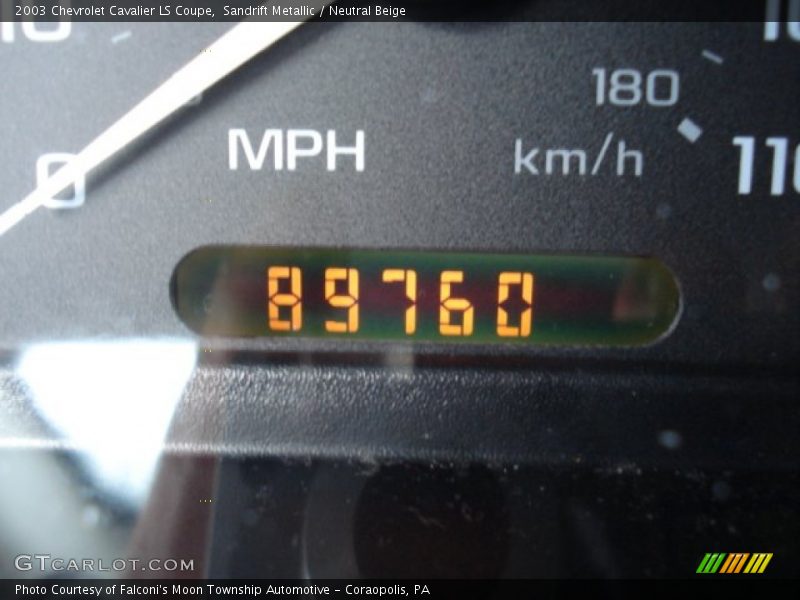 Sandrift Metallic / Neutral Beige 2003 Chevrolet Cavalier LS Coupe