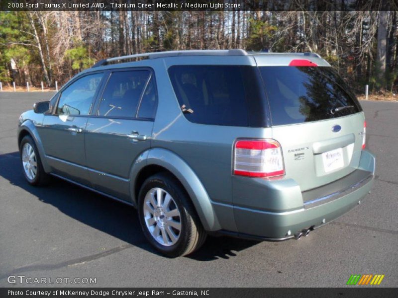 Titanium Green Metallic / Medium Light Stone 2008 Ford Taurus X Limited AWD