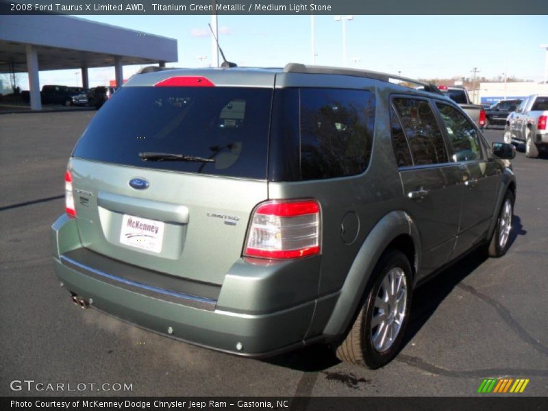 Titanium Green Metallic / Medium Light Stone 2008 Ford Taurus X Limited AWD