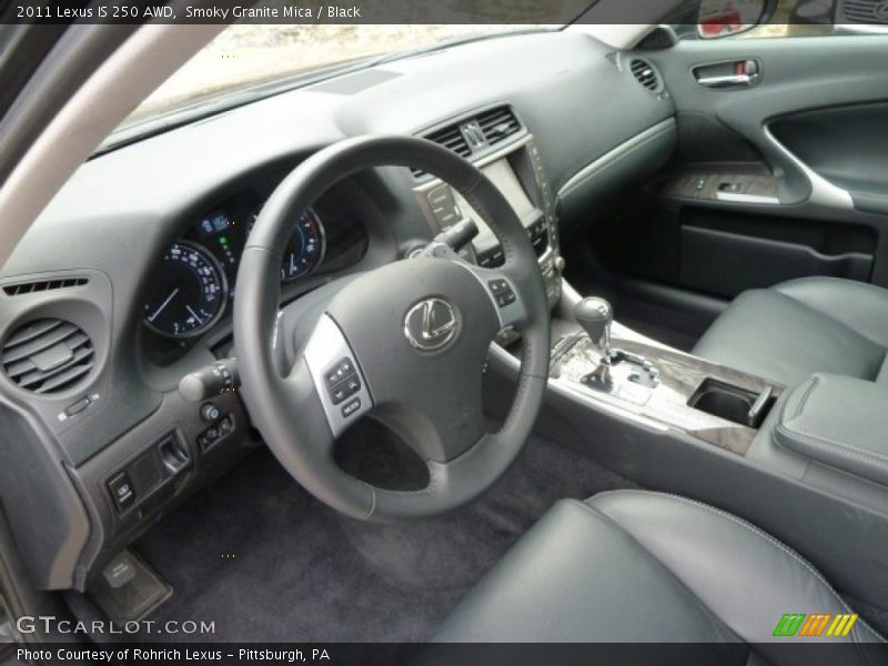 Smoky Granite Mica / Black 2011 Lexus IS 250 AWD