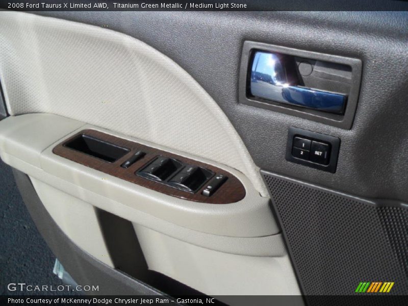 Titanium Green Metallic / Medium Light Stone 2008 Ford Taurus X Limited AWD