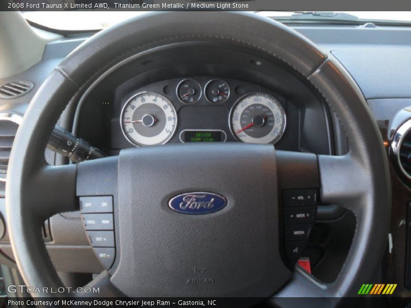 Titanium Green Metallic / Medium Light Stone 2008 Ford Taurus X Limited AWD
