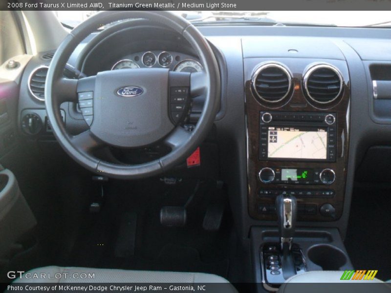 Titanium Green Metallic / Medium Light Stone 2008 Ford Taurus X Limited AWD