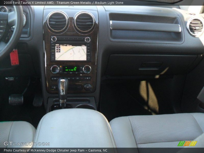 Titanium Green Metallic / Medium Light Stone 2008 Ford Taurus X Limited AWD