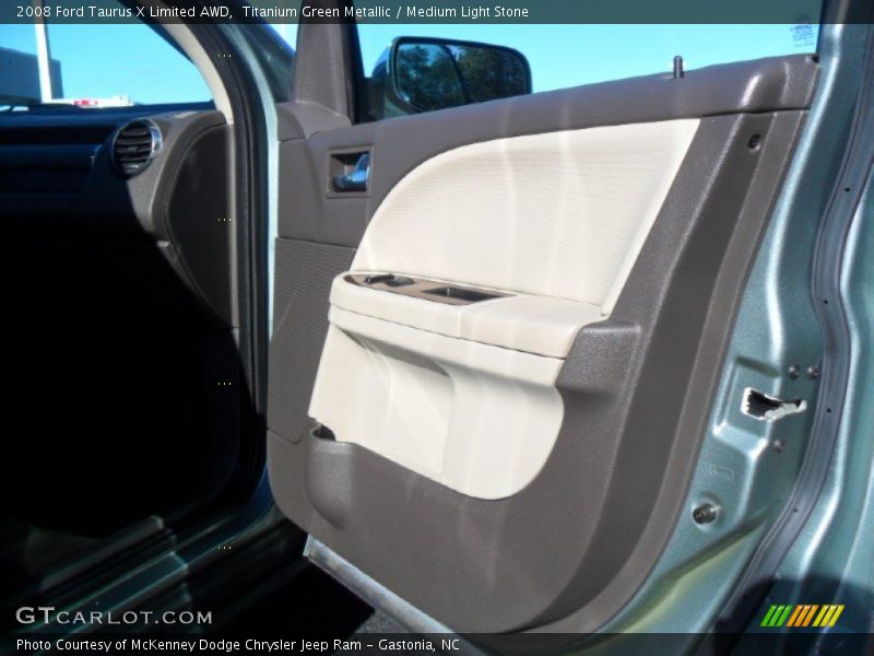 Titanium Green Metallic / Medium Light Stone 2008 Ford Taurus X Limited AWD