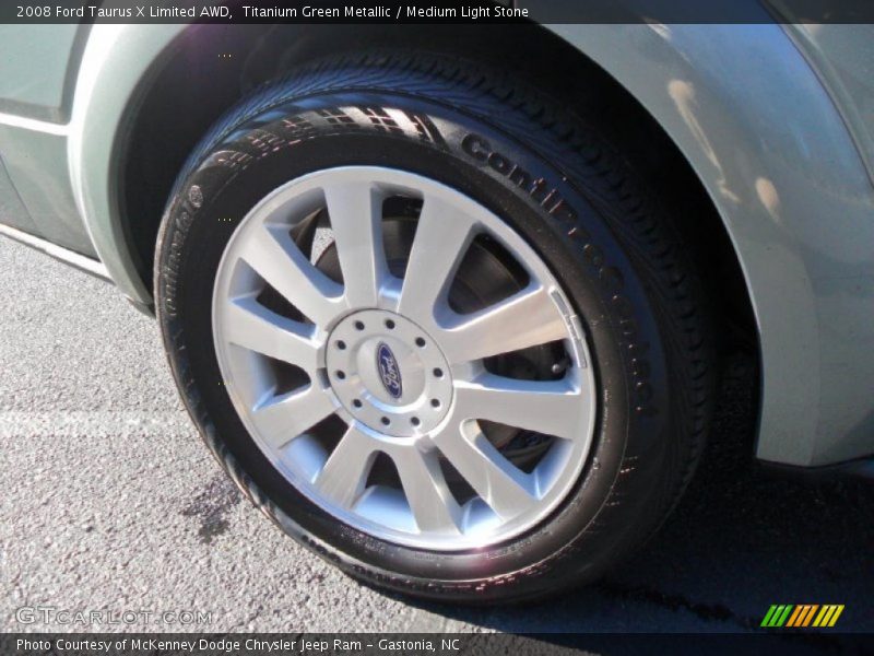 Titanium Green Metallic / Medium Light Stone 2008 Ford Taurus X Limited AWD