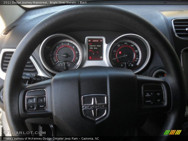 Bright Silver Metallic / Black 2011 Dodge Journey Mainstreet