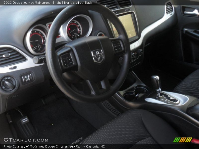 Bright Silver Metallic / Black 2011 Dodge Journey Mainstreet