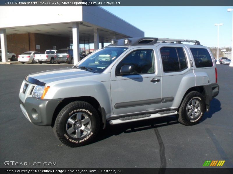 Silver Lightning / Pro 4X Gray/Red 2011 Nissan Xterra Pro-4X 4x4