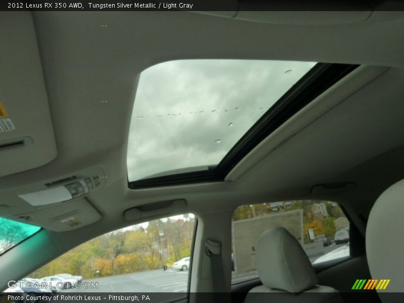 Tungsten Silver Metallic / Light Gray 2012 Lexus RX 350 AWD