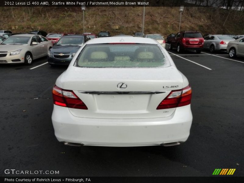 Starfire White Pearl / Parchment/Medium Brown Walnut 2012 Lexus LS 460 AWD