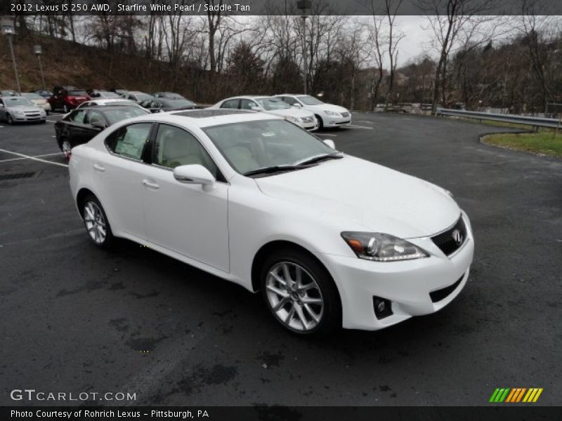 Starfire White Pearl / Saddle Tan 2012 Lexus IS 250 AWD