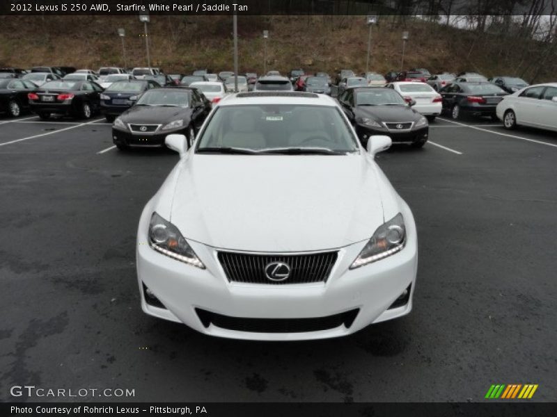 Starfire White Pearl / Saddle Tan 2012 Lexus IS 250 AWD