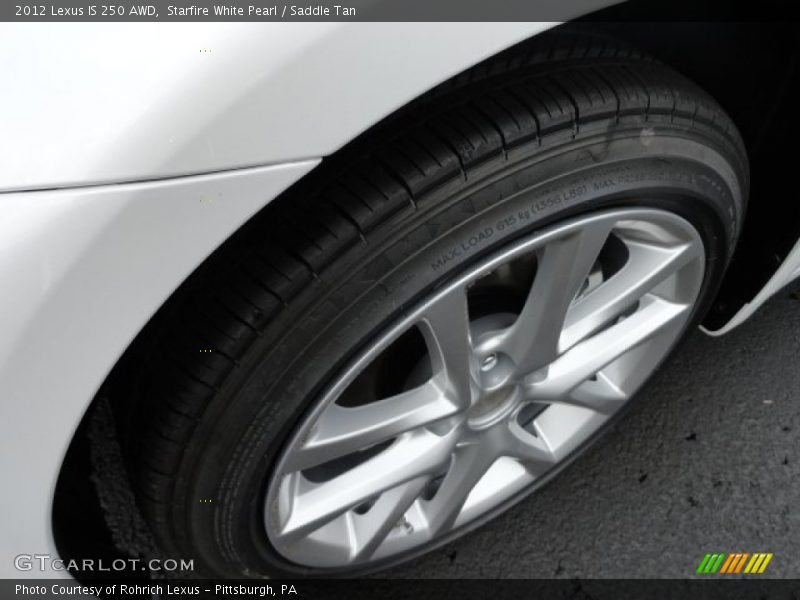 Starfire White Pearl / Saddle Tan 2012 Lexus IS 250 AWD