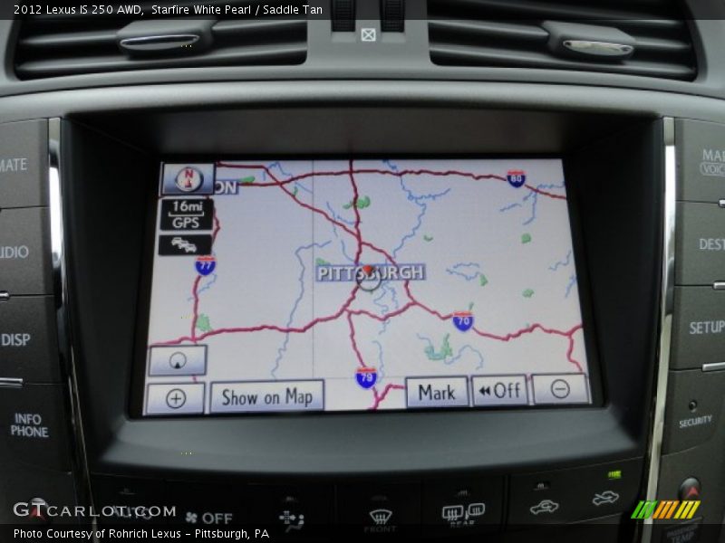 Starfire White Pearl / Saddle Tan 2012 Lexus IS 250 AWD