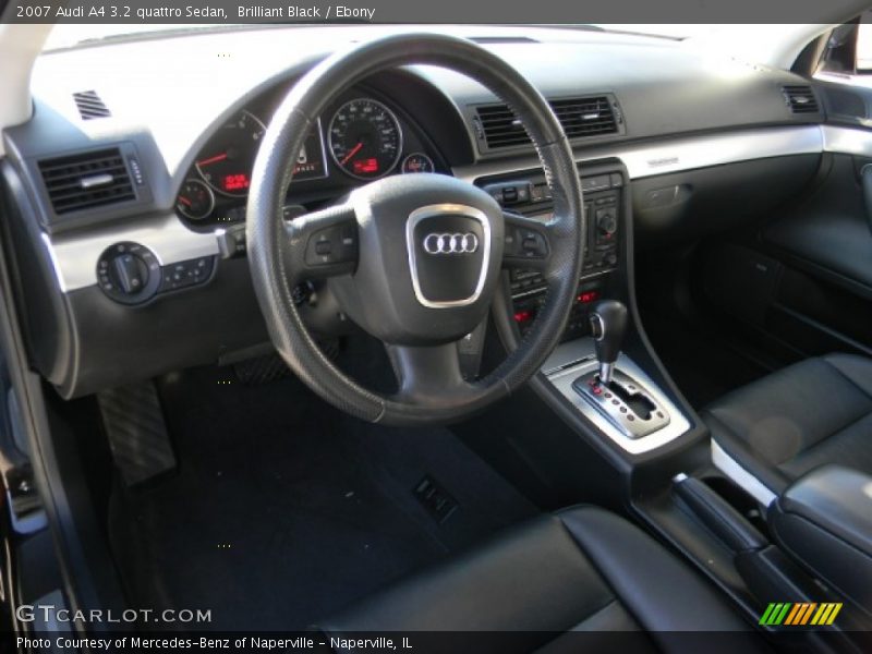 Brilliant Black / Ebony 2007 Audi A4 3.2 quattro Sedan