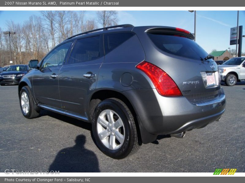 Platinum Pearl Matallic / Charcoal 2007 Nissan Murano SL AWD