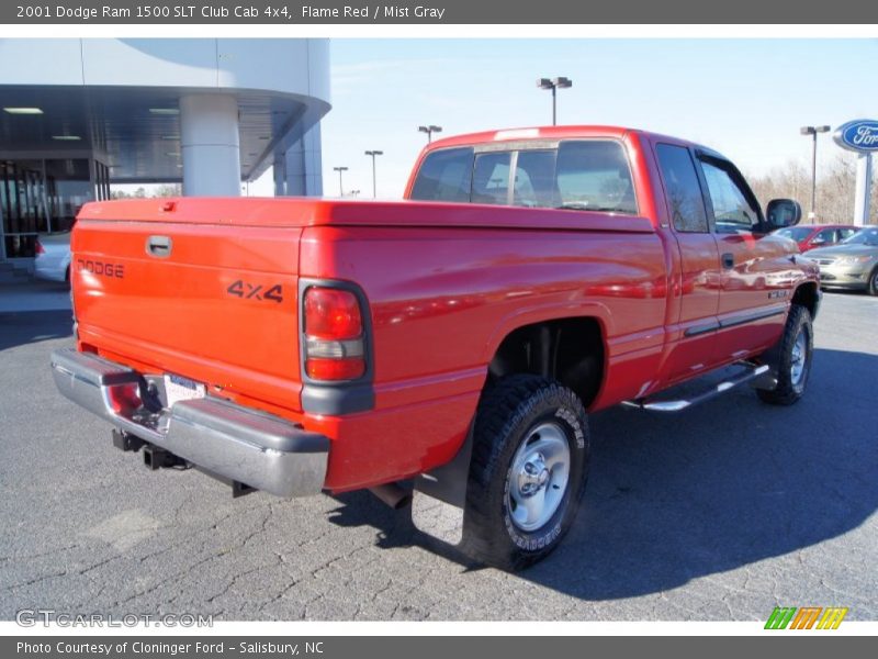 Flame Red / Mist Gray 2001 Dodge Ram 1500 SLT Club Cab 4x4