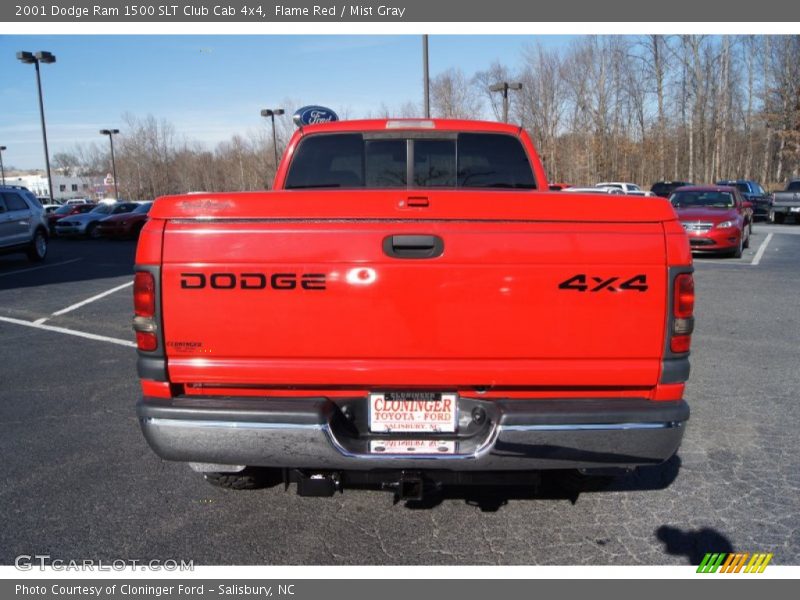 Flame Red / Mist Gray 2001 Dodge Ram 1500 SLT Club Cab 4x4