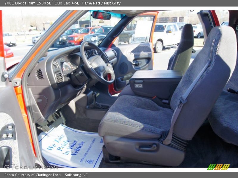 Flame Red / Mist Gray 2001 Dodge Ram 1500 SLT Club Cab 4x4