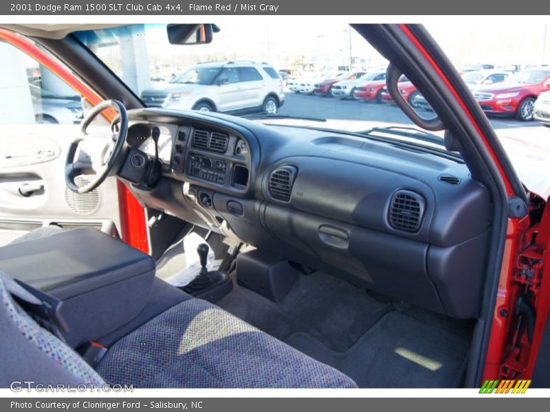 Flame Red / Mist Gray 2001 Dodge Ram 1500 SLT Club Cab 4x4