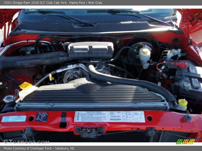 Flame Red / Mist Gray 2001 Dodge Ram 1500 SLT Club Cab 4x4