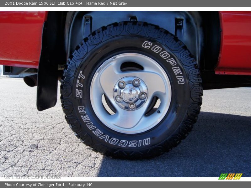 Flame Red / Mist Gray 2001 Dodge Ram 1500 SLT Club Cab 4x4