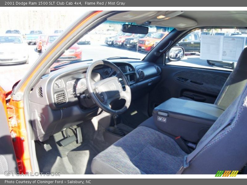 Flame Red / Mist Gray 2001 Dodge Ram 1500 SLT Club Cab 4x4