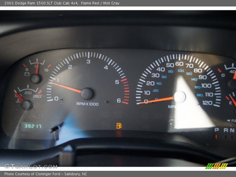 Flame Red / Mist Gray 2001 Dodge Ram 1500 SLT Club Cab 4x4