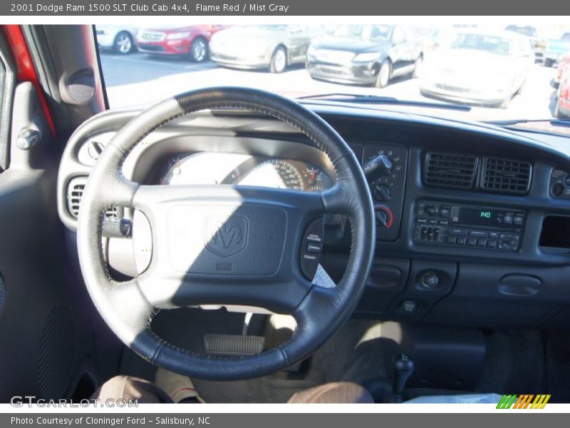 Flame Red / Mist Gray 2001 Dodge Ram 1500 SLT Club Cab 4x4