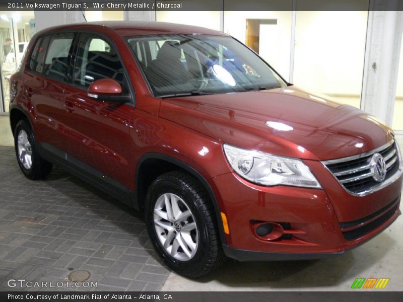 Wild Cherry Metallic / Charcoal 2011 Volkswagen Tiguan S