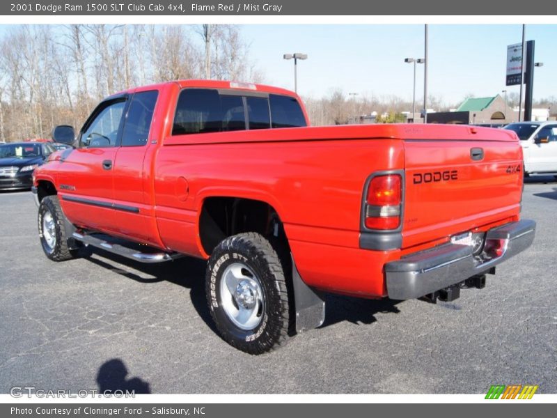 Flame Red / Mist Gray 2001 Dodge Ram 1500 SLT Club Cab 4x4