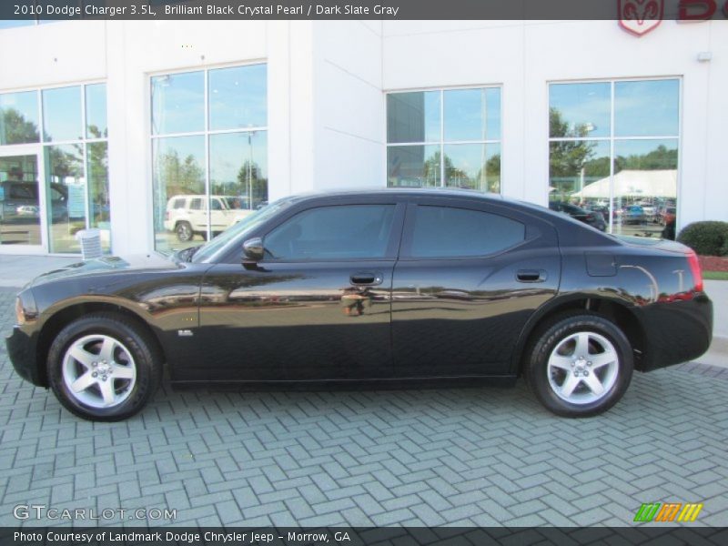 Brilliant Black Crystal Pearl / Dark Slate Gray 2010 Dodge Charger 3.5L
