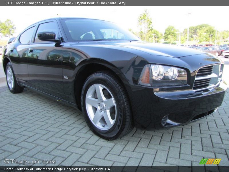 Brilliant Black Crystal Pearl / Dark Slate Gray 2010 Dodge Charger 3.5L