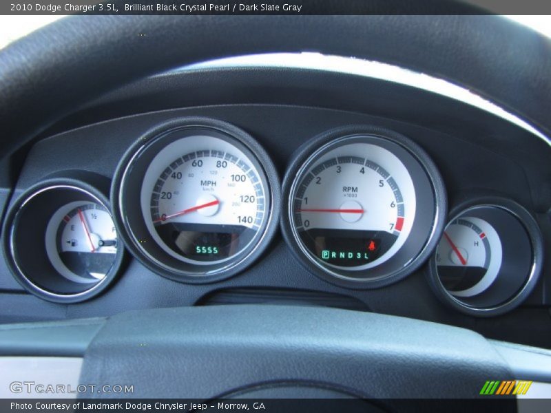 Brilliant Black Crystal Pearl / Dark Slate Gray 2010 Dodge Charger 3.5L