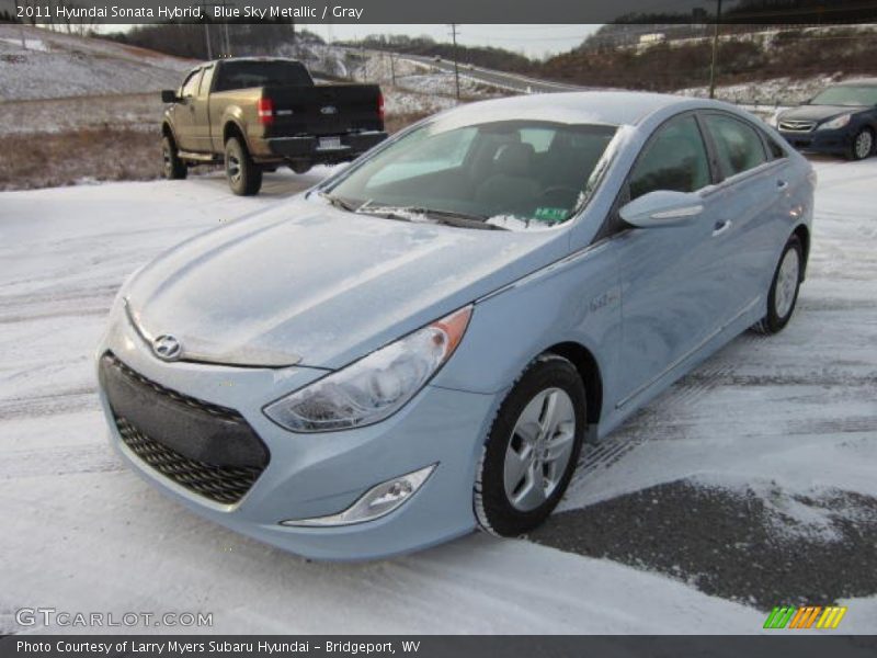 Blue Sky Metallic / Gray 2011 Hyundai Sonata Hybrid