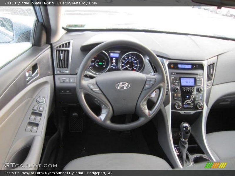 Blue Sky Metallic / Gray 2011 Hyundai Sonata Hybrid