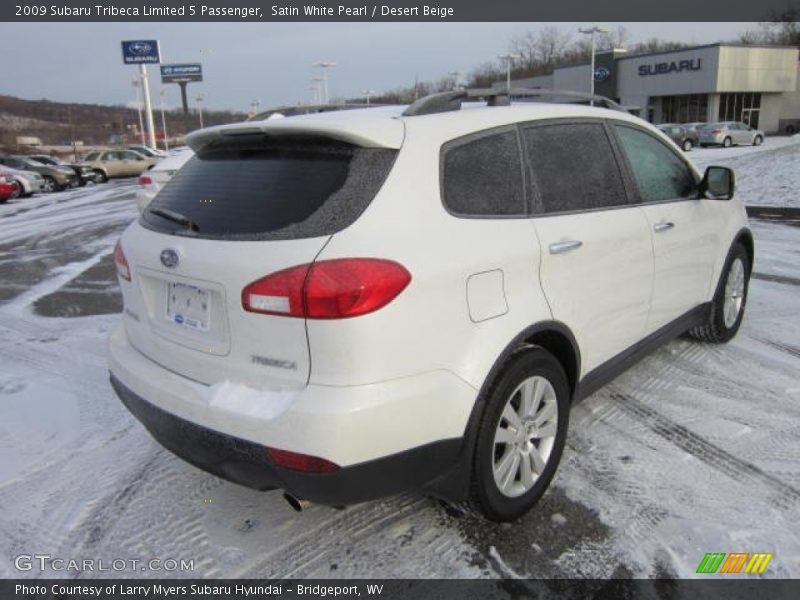 Satin White Pearl / Desert Beige 2009 Subaru Tribeca Limited 5 Passenger