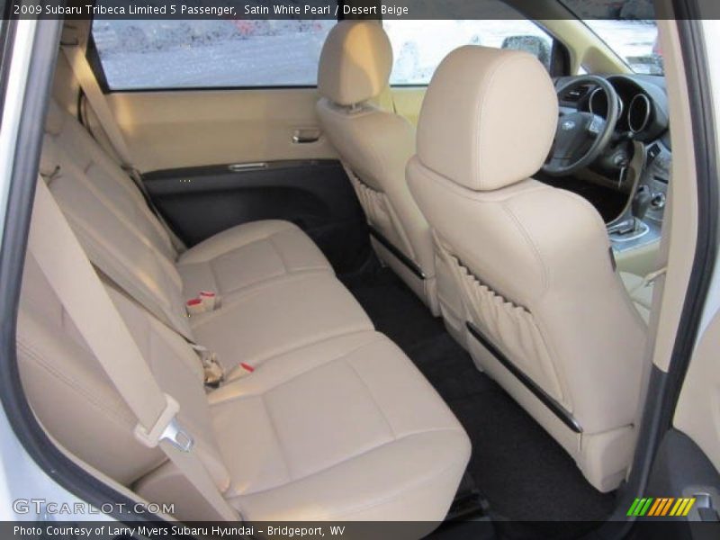 Satin White Pearl / Desert Beige 2009 Subaru Tribeca Limited 5 Passenger