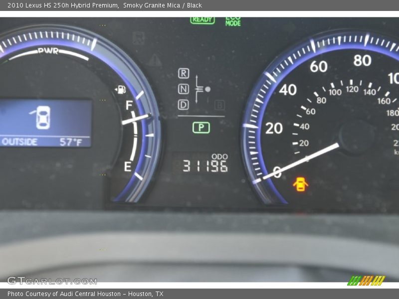 Smoky Granite Mica / Black 2010 Lexus HS 250h Hybrid Premium