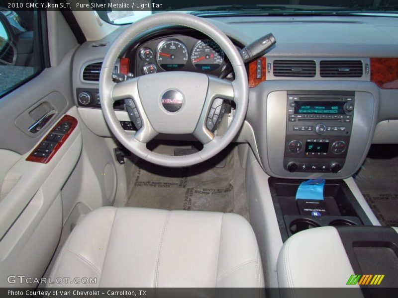 Pure Silver Metallic / Light Tan 2010 GMC Yukon SLT