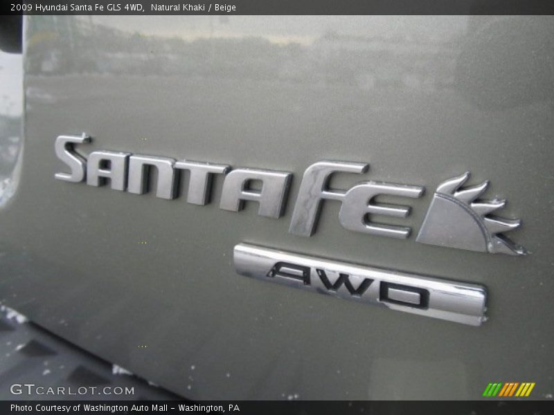 Natural Khaki / Beige 2009 Hyundai Santa Fe GLS 4WD