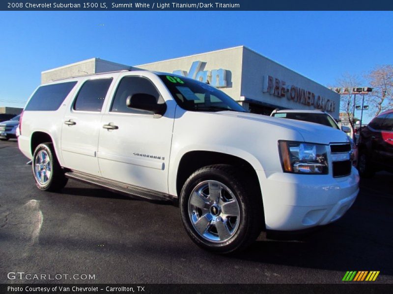 Summit White / Light Titanium/Dark Titanium 2008 Chevrolet Suburban 1500 LS