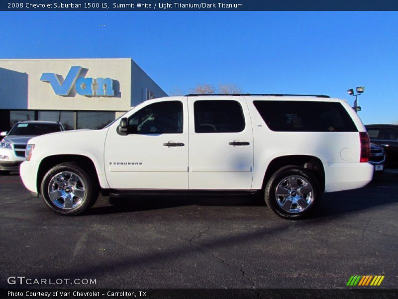 Summit White / Light Titanium/Dark Titanium 2008 Chevrolet Suburban 1500 LS