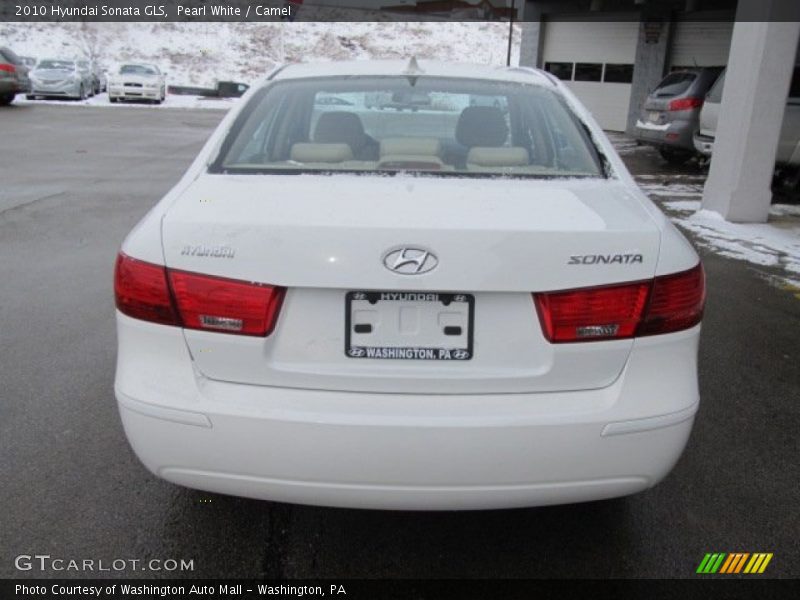 Pearl White / Camel 2010 Hyundai Sonata GLS