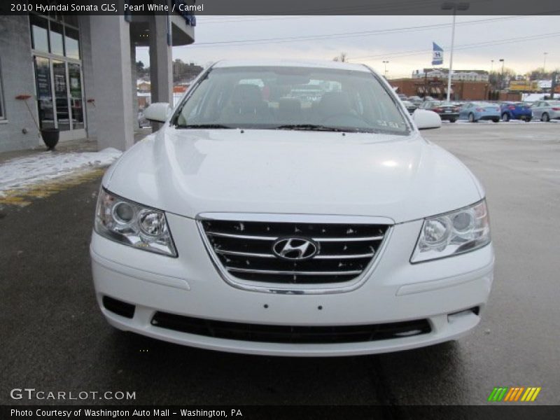 Pearl White / Camel 2010 Hyundai Sonata GLS