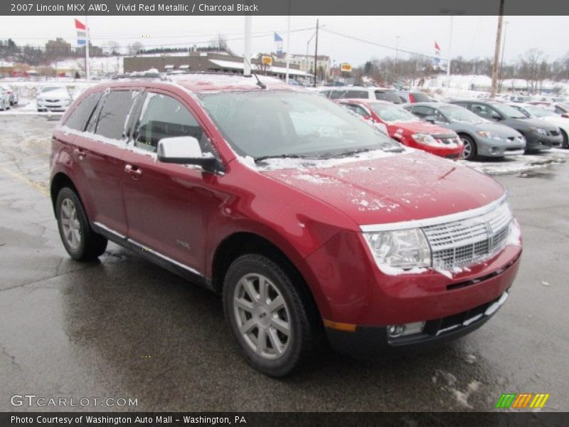 Vivid Red Metallic / Charcoal Black 2007 Lincoln MKX AWD