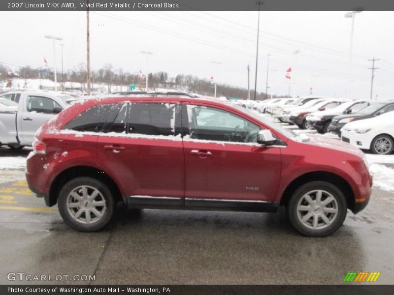 Vivid Red Metallic / Charcoal Black 2007 Lincoln MKX AWD