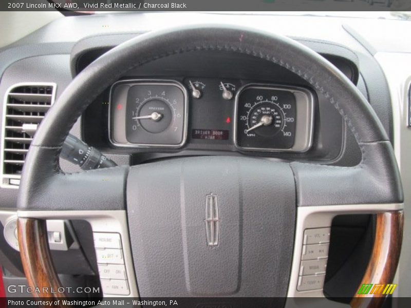 Vivid Red Metallic / Charcoal Black 2007 Lincoln MKX AWD