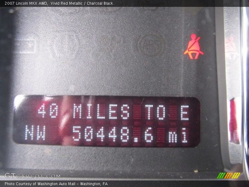 Vivid Red Metallic / Charcoal Black 2007 Lincoln MKX AWD